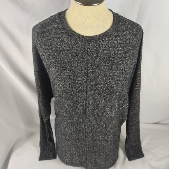 Time And Tru Womens Pullover Knit Top Long Sleeve Loose Fit Black Size Small - Picture 1 of 5